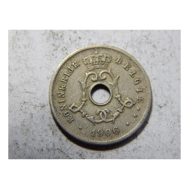 Belgie N. legenda 5 Centimes 1906 XF č38528 Belgie N. legenda 5 Centimes 1906 XF č38528
