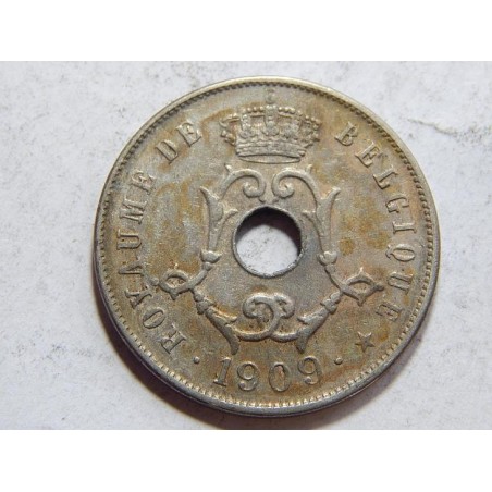 Belgie F. legenda 25 Centimes 1909 R XF č39536