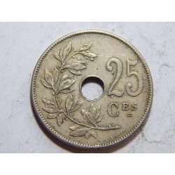 Belgie F. legenda 25 Centimes 1922 XF č39533