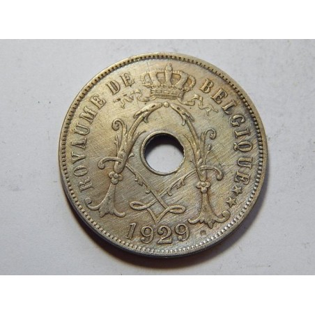 Belgie F. legenda 25 Centimes 1929 XF č39581