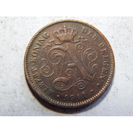 Belgie N. legenda 2 Centimes 1911 VF-XF č38414