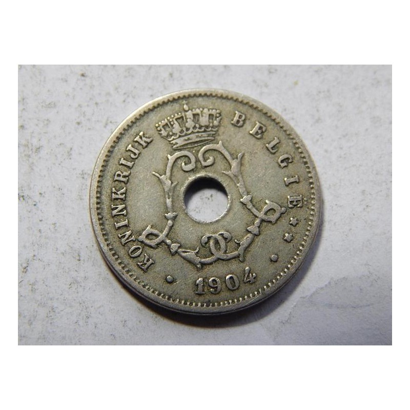 Belgie N. legenda 5 Centimes 1904 XF č38477 Belgie N. legenda 5 Centimes 1904 XF č38477