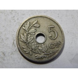 Belgie N. legenda 5 Centimes 1904 XF č38477