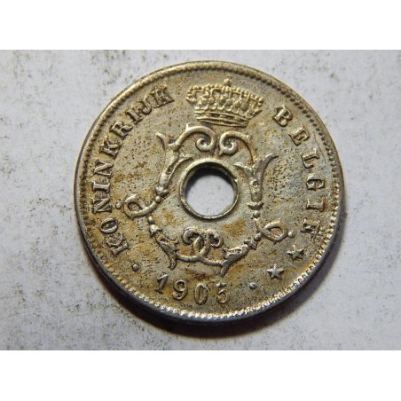 Belgie N. legenda 10 Centimes 1905 XF č38450