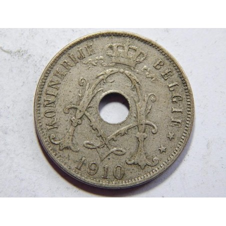 Belgie N. legenda 25 Centimes 1910 R XF č39548