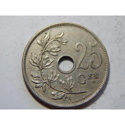 Belgie N. legenda 25 Centimes 1910 R XF č39596