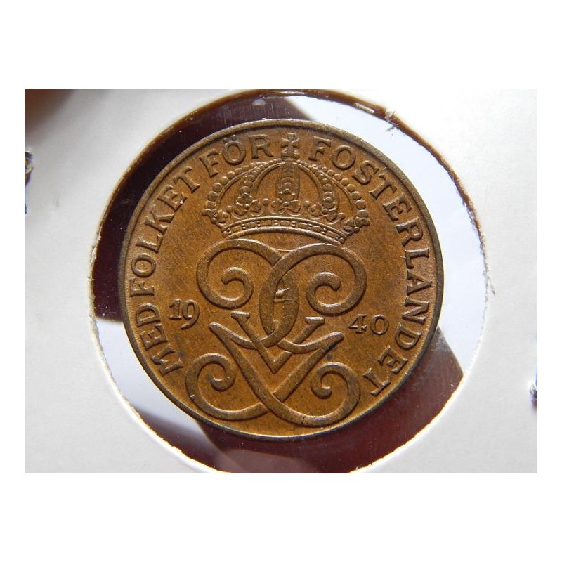 Sweden 2 Öre 1940 UNC č00584 Sweden 2 Öre 1940 UNC č00584