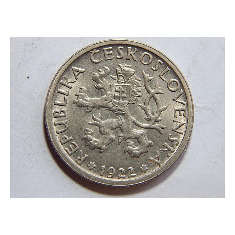Československo 1 Koruna 1922 UNC č39458 Československo 1 Koruna 1922 UNC č39458