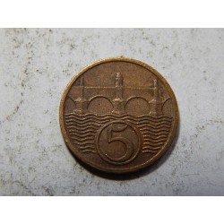 Československo 5 Haléřů 1938 XF č38493