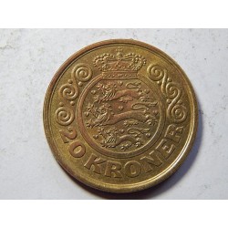 Dánsko 20 Kroner 1990 LG JP XF č39553 