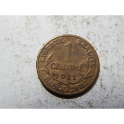 Francie 1 Centime 1911 XF č38520