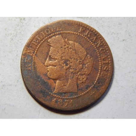 Francie 5 Centimes 1871 A F-VF č39562