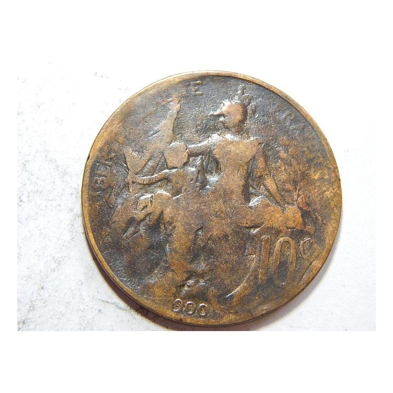 Francie 5 Centimes 1900 F-VF č39527 Francie 5 Centimes 1900 F-VF č39527