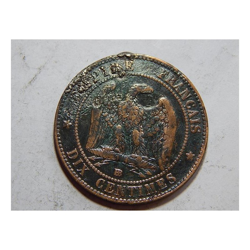 Francie 10 Centimes 1855 BB VF č39529