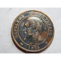 Francie 10 Centimes 1855 BB VF č39529
