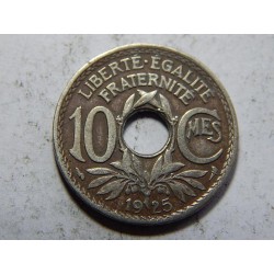 Francie 10 Centimes 1925 XF č38439