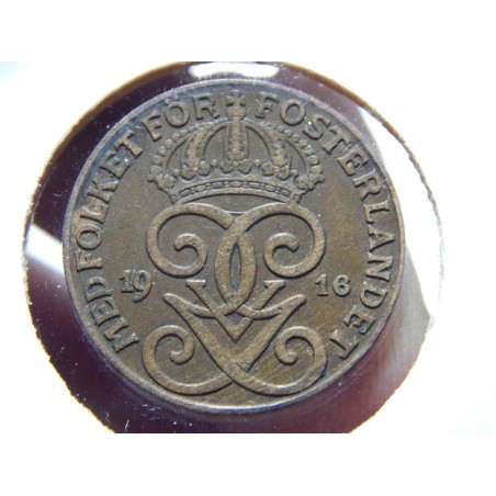 Sweden 2 Öre 1916 (short 6) XF č00565