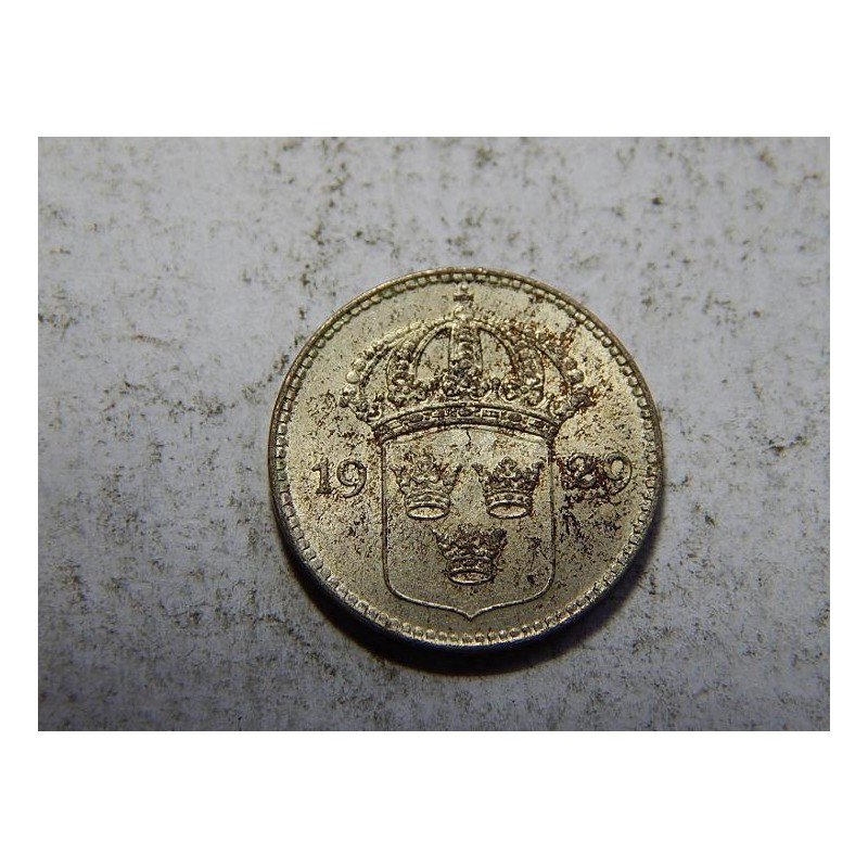 Švédsko 10 Öre 1929 G XF č38517 Švédsko 10 Öre 1929 G XF č38517