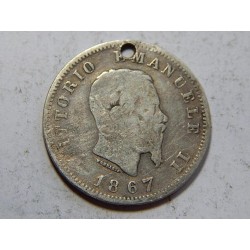 Itálie 1 Lire 1867 Ag F č38406