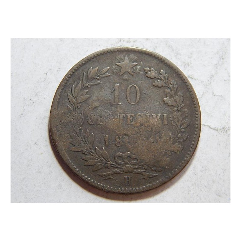 Itálie 10 Centesimi 1866 H F č39535 Itálie 10 Centesimi 1866 H F č39535