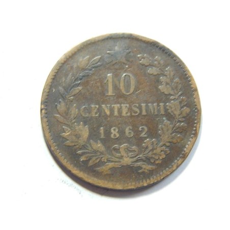 Itálie 10 Centesimi 1862 VF č39546