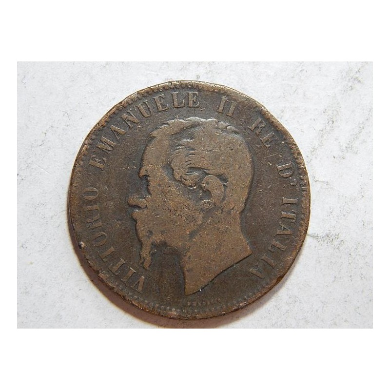 Itálie 10 Centesimi 1866 H F-VF č39530 Itálie 10 Centesimi 1866 H F-VF č39530