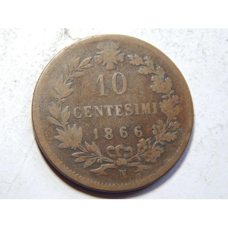 Itálie 10 Centesimi 1866 N VF č39559