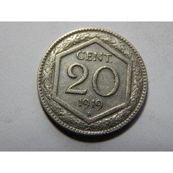 Itálie 20 Centesimi 1919 XF č39575