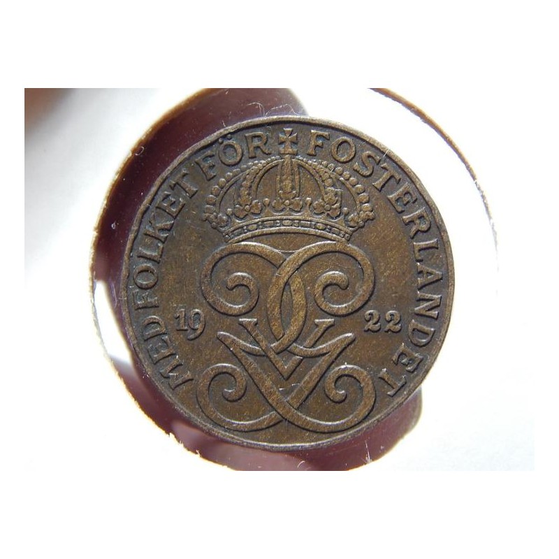 Sweden 2 Öre 1922 RR XF č00573 Sweden 2 Öre 1922 RR XF č00573
