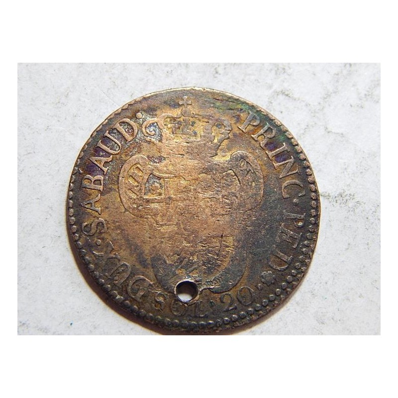 Itálie Victorio Amedeo III. 20 Soldi 1796 Ag F č39538 Itálie Victorio Amedeo III. 20 Soldi 1796 Ag F č39538