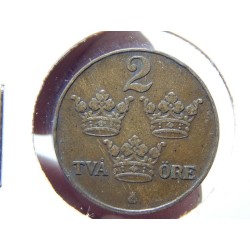 Sweden 2 Öre 1922 RR XF č00573
