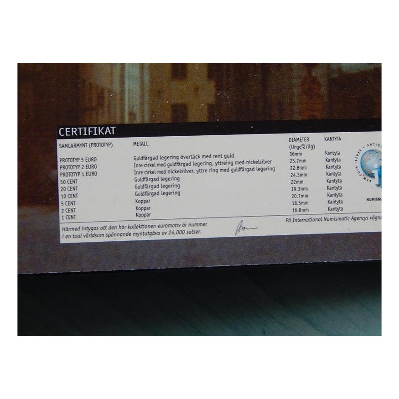 Sweden set EURO PROBE 2003 ve folderu UNC čŠU03 Sweden set EURO PROBE 2003 ve folderu UNC čŠU03