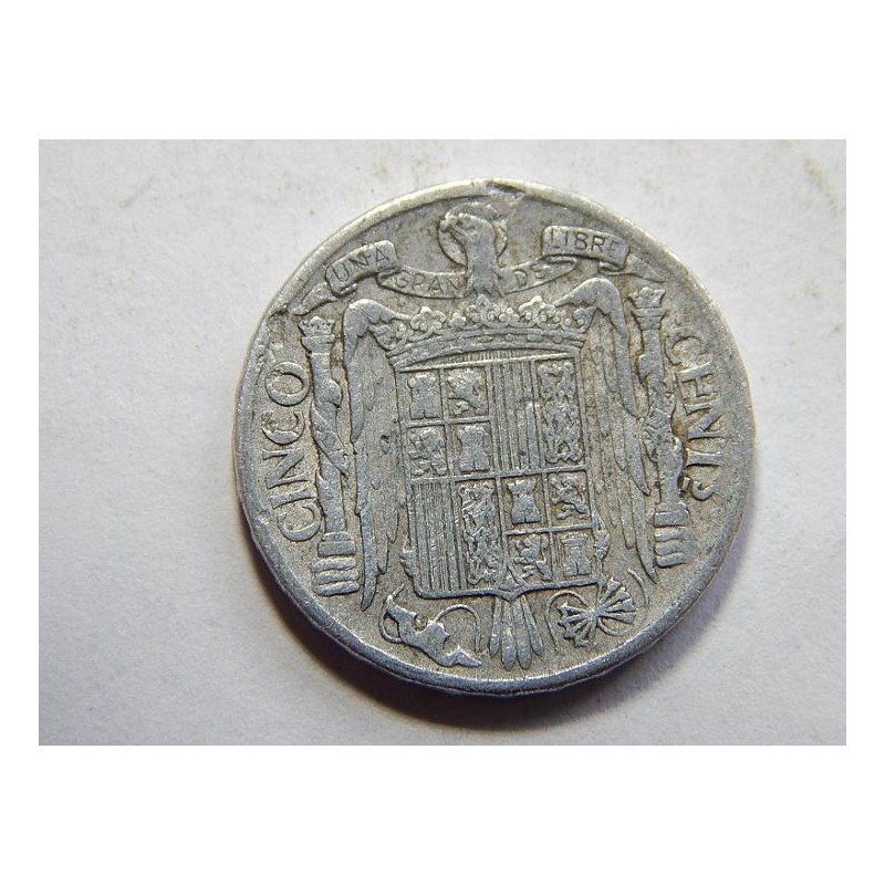 Španělsko 5 Centimes 1941 VF-XF č38894 Španělsko 5 Centimes 1941 VF-XF č38894