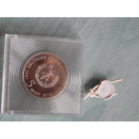 Německo DDR 5 Mark 1987 A Rotes Rathaus PROOF RRRR čŠU003