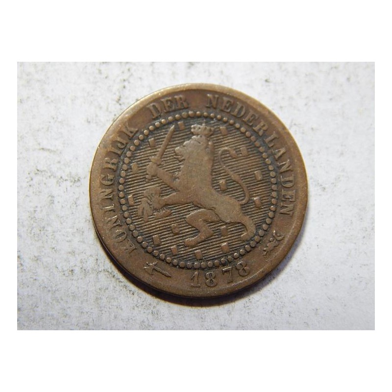 Nizozemí 1 Cent 1878 VF č38465 Nizozemí 1 Cent 1878 VF č38465