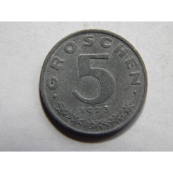 Rakousko 5 Gröschen 1973 Zn XF-UNC č38953 