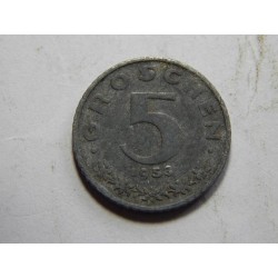 Rakousko 5 Gröschen 1953 Zn VF č38878 