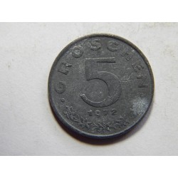 Rakousko 5 Gröschen 1972 Zn XF č38888 