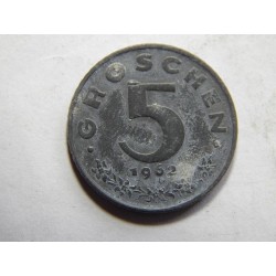 Rakousko 5 Gröschen 1962 Zn VF-XF č38902 