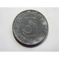 Rakousko 5 Gröschen 1966 Zn VF č38892 