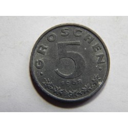Rakousko 5 Gröschen 1968 Zn XF-UNC č38903 