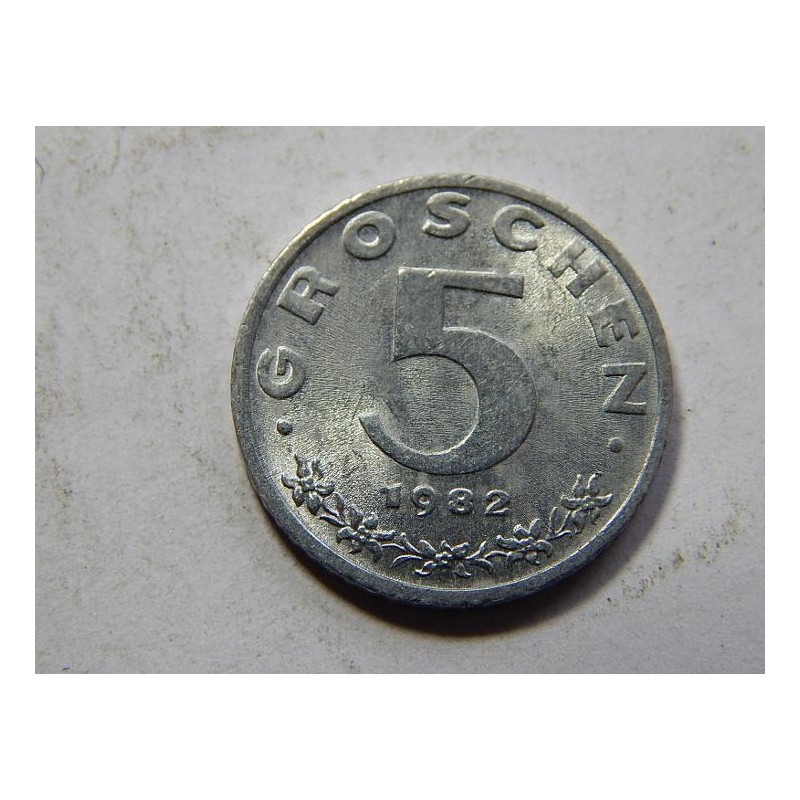 Rakousko 5 Gröschen 1982 R Zn UNC č38939 Rakousko 5 Gröschen 1982 R Zn UNC č38939