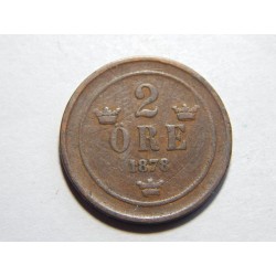 Sweden 2 Öre 1878 RR VF č11590