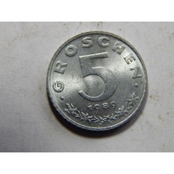 Rakousko 5 Gröschen 1989 R Zn UNC č38915