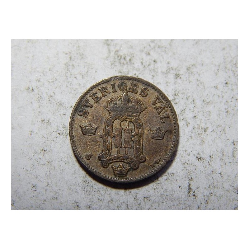 Švédsko 10 Öre 1907 EB Ag XF č38554 Švédsko 10 Öre 1907 EB Ag XF č38554