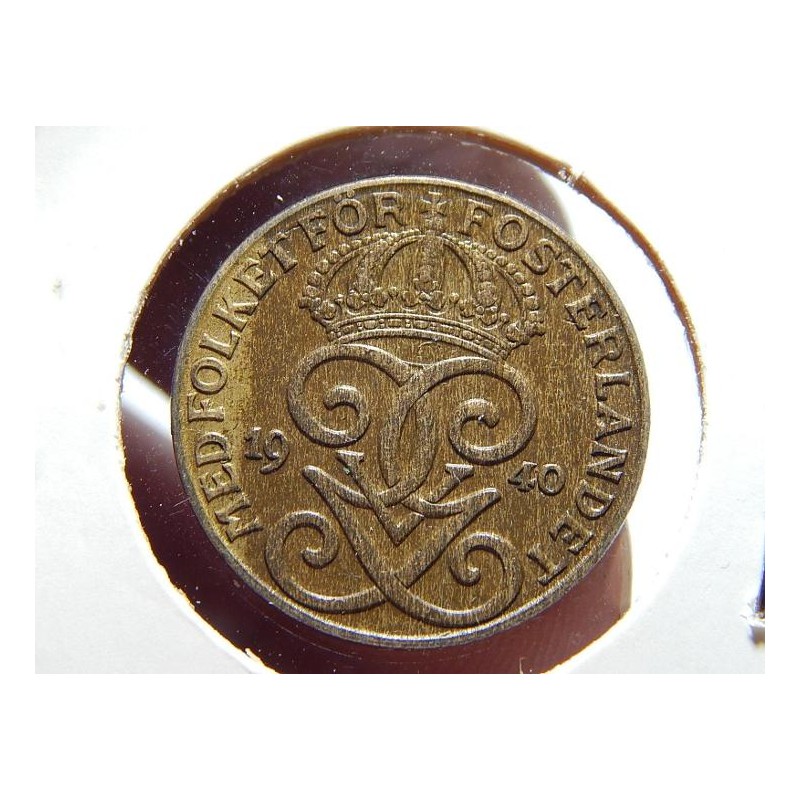 Sweden 2 Öre 1940 XF-UNC č00583 Sweden 2 Öre 1940 XF-UNC č00583