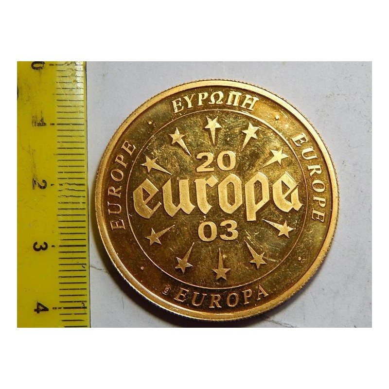 Luxembourg pozlacená medaile 2003XF č39235 Luxembourg pozlacená medaile 2003XF č39235