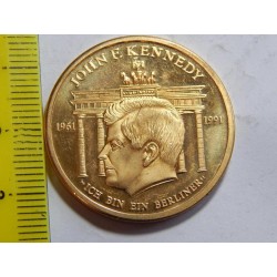 Německo pozlacený prezident USA John F. Kennedy 1991 XF č39409 