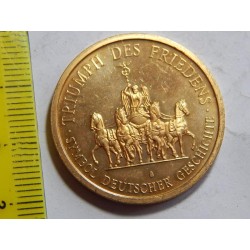 Německo pozlacená medaile 200 Jahre Brandeburger Tor UNC č39410 