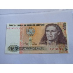 Peru 500 Intis 1987 Bankovka UNC stav! čABLB 